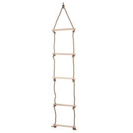 Wooden Climbing Ladder for Kids Tree Ladder Toy Hanging Ladder Tree Climbing Rope for Swing Set Amusement Facilities