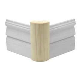 Pine Outside Radius Corner Base Block Bullnose, 3/4" x 2 1/4" x 6" Clear Pine & Knotty Pine - Fits 3/4" Radius, Trim Molding (1, Clear Pine)
