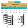 AIROPE Stainless Steel Ventilation Grille, Weather Protection Grille, 100 mm,