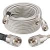 MOOKEERF Dual CB Antenna Coax Cable 20FT,Low Loss RG8X Stranded
