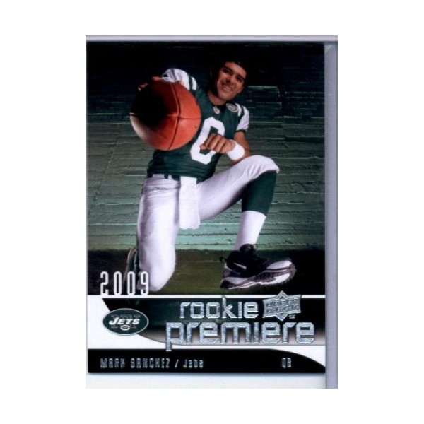 2009 Upper Deck Rookie Premiere Football Card #18 Mark Sanchez (RC) - New York Jets (Rookie Card) Mint Condition - In Protective Display Case!