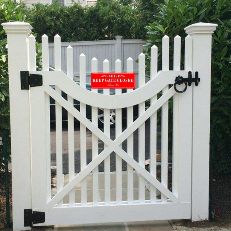 CDXHOME 2 Pack Please Keep the Gate Closed Matal Sign