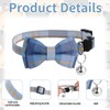 2Pcs Cat Collar Breakaway Bowtie with Bells, Blue and White