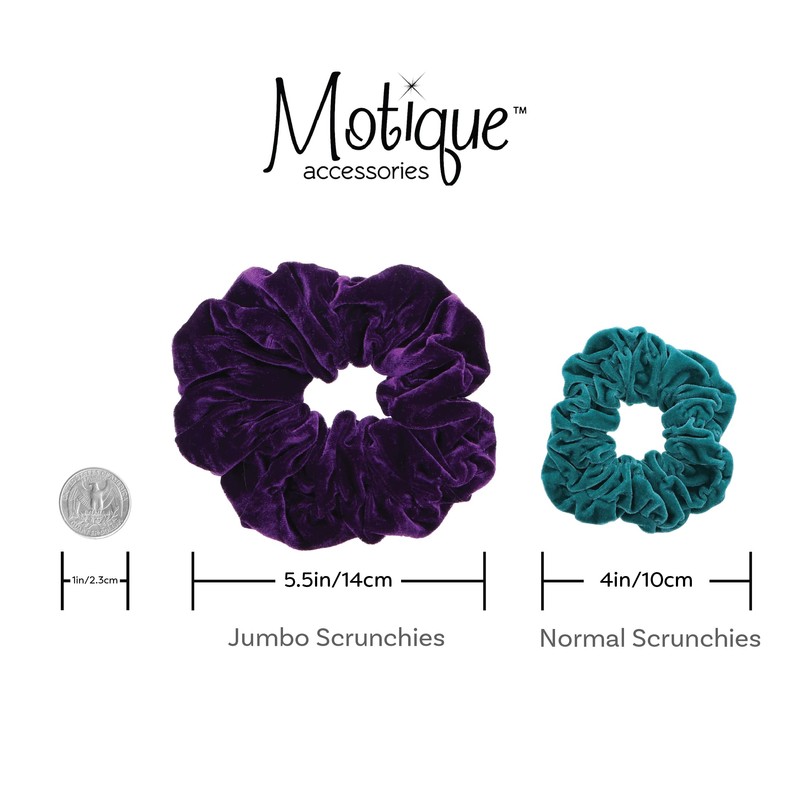 Motique Accessories Jumbo Velvet Scrunchie - Light Brown