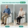 HOMEAL Raised Toilet Seat Riser with Handles for Seniors, 450LBS