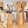 BambooMN Bamboo Kitchen Utensil Holder for Countertop, Utensil Crock for