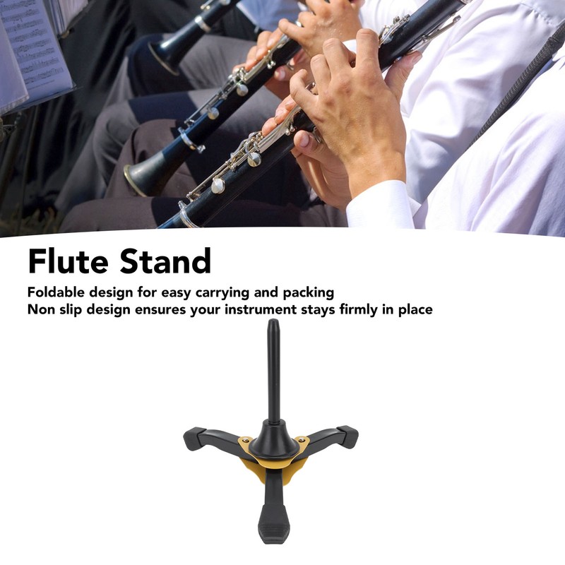 Flute Clarinet Stand Portable Anti Slip Foldable Rugged Oboe Holder