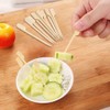 ZCDA 100pcs Bamboo Paddle Skewers Bamboo Sticks Cocktail Sticks Flat