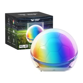 Smiling Shark FCL-01 Luce Notturna, Super Luminescente RGB Mini Luce da Festa Ultra-Compatto a Forma di Pallone da Calcio Portatile Ricaricabile Lampada da Campeggio per Guardare la Partita Festa