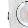 SSC-LUXon QW-2 LED recessed spotlight flat IP44 in brushed aluminium