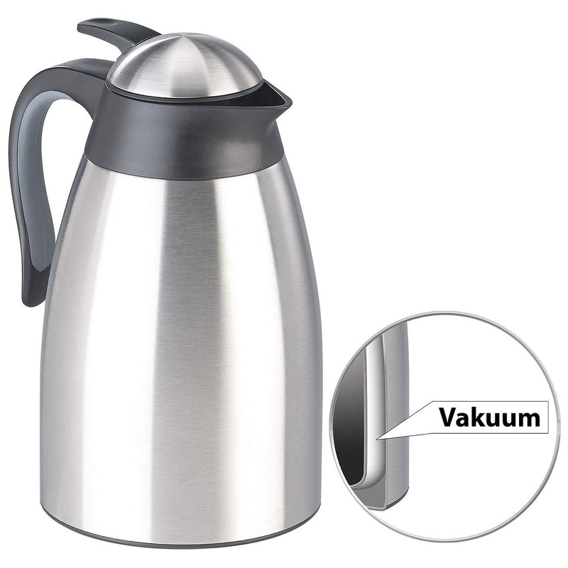 Rosenstein & Söhne Warming Jug: Double-Walled Stainless Steel Vacuum Flask