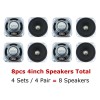 ProTechTrader 8pc 4 inch 8 ohm Loud Speaker 4in 10
