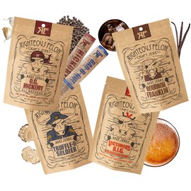 Righteous Felon Beef Jerky Bundle - Savory Beef Jerky Sampler - Craft Beef Jerky & Meat Sticks - High-Protein, Low-Sugar Healthy Snacks | 6 Count (2oz bags)