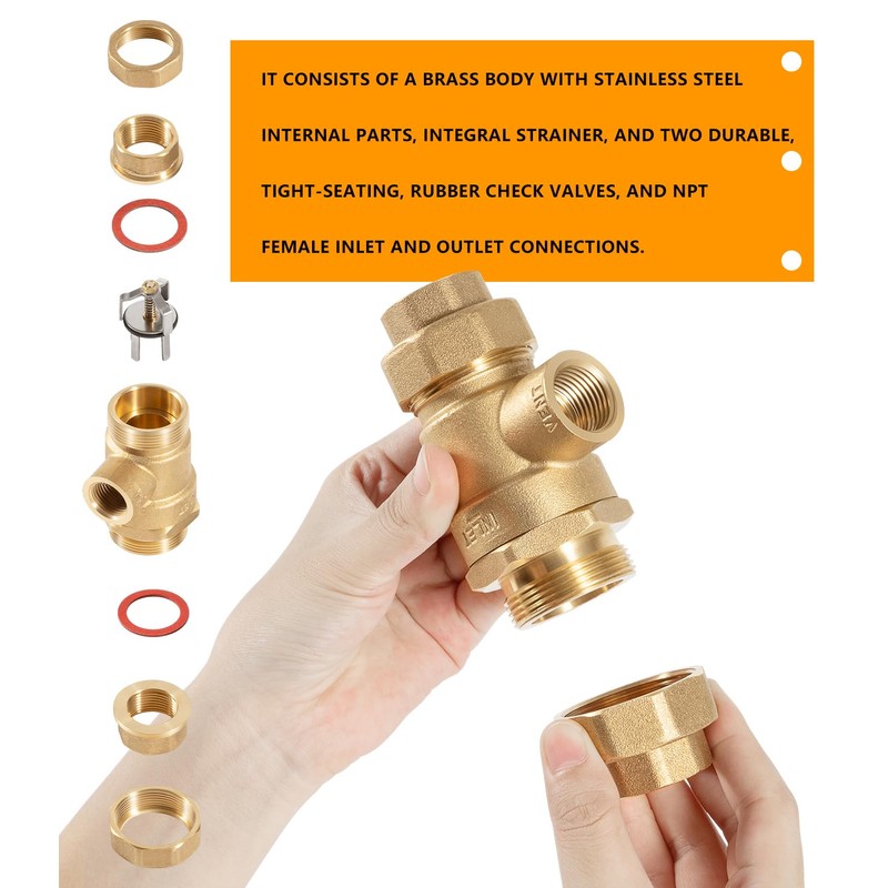 9D-M2 Backflow Preventer Dual Check Valve with Intermediate Atmospheric Vent,