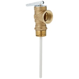 Watts 3/4" Lead-Free Copper Alloy Bronze Fully Automatic Self-Closing Temperature and Pressure Relief Valve, NPT Male Inlet x NPT Female Outlet Connections, Test Lever, Extension Thermostat