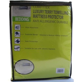 NIGHTS WATERPROOF, FOOTTEE, MATTRESS PROTECTOR, FITTED SHEET FOR DOUBLE BED, Terrycloth, White, Double Bed