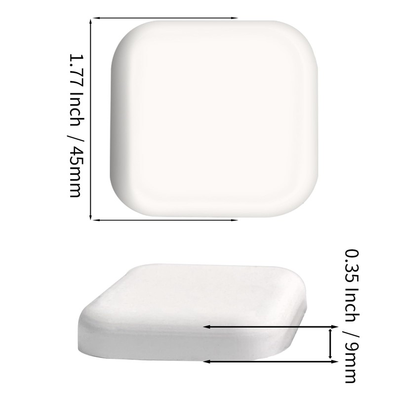 Seimneire 6 Pcs Square Door Stoppers Wall Protectors, Self Adhesive