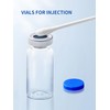 10ml Glass Vials for Injections, Self-Healing Injection Port, Empty Vials