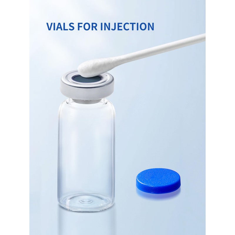 10ml Glass Vials for Injections, Self-Healing Injection Port, Empty Vials