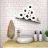 Floating Shelf Toilet Paper Holder Modern Wall Mount Organizer for