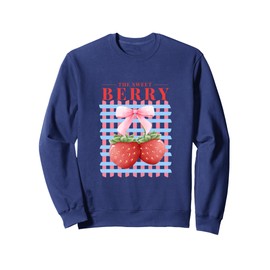 Coquette Strawberry Pink Bows Girl Fruit Lover Birthday Sweatshirt