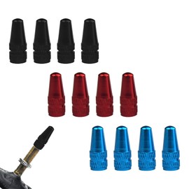 Gsrhzd Valve Caps Bicycle Valve Caps, Pack of 12 Bicycle Presta Valve Caps, Multicoloured Aluminium Alloy Bicycle Valve Cap, French Dust Caps, Valve Stem Caps for Road Bike