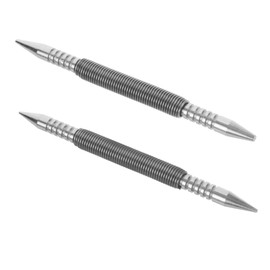 Operitacx 1 Satz Federnagelstanzer-set Puncher Schläge Geladen Holzbearbeitung Für Und Punch -werkzeug Frühlingspunsch Feder Nagelstanze Locher Federwerkzeug Silber Kohlenstoffstahl 2 Stück