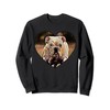 Cute English Bulldog Puppy Heart-shaped Colorful Art Design Sweatshirt