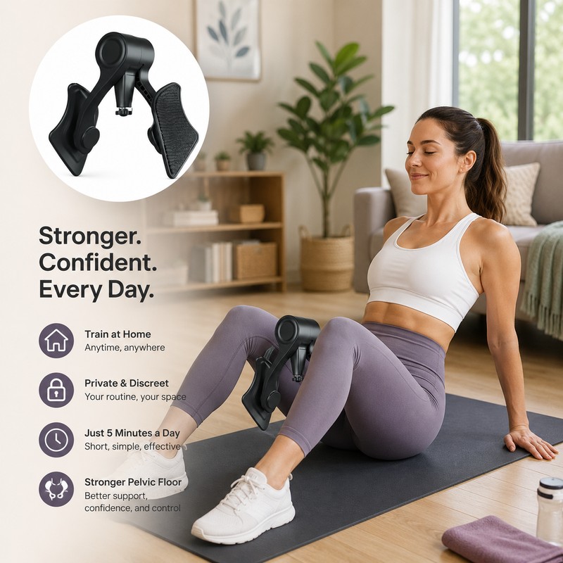 Pelvic Floor Trainer for Home Exercise – Adjustable Resistance Glute