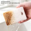 Esponja para Trastes Natural 12 Piezas, Estropajo Resistente Sin Rayos,