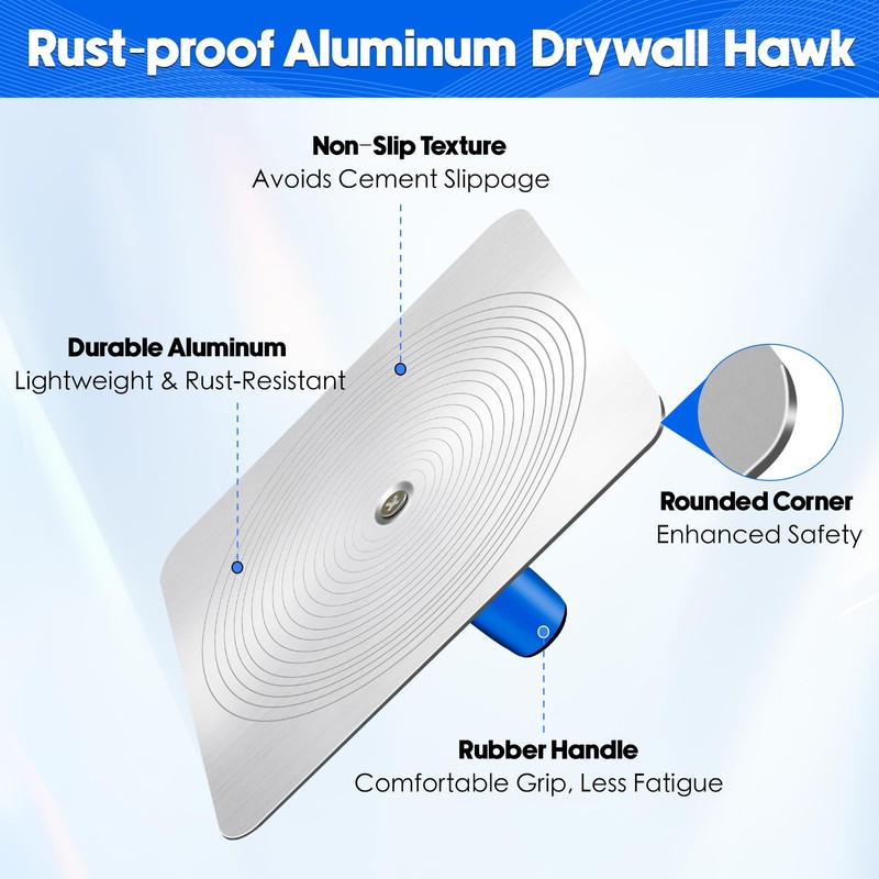 Konvixon 2PCS Drywall Hawk and Trowel Set, Stucco tools for