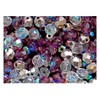 600 pcs Silver-Purple Mix of Faceted Fire Polished Czech Glass