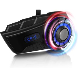 Moman Motorcycle Intercom Headset, CP-E 6 Riders 2000M Group Helmet Communication System, Universal Pairing with Music Sharing FM Radio Noise Cancellation Waterproof, 1 Pack, Helmet-Intercom-Headset