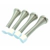 4 x Quality Chrome Silver Spring Door Stops with Screws