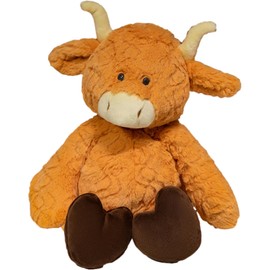 TONGSONG Plush Brown Cow Stuffed Animal Soft Plushies Huggable Cartoon Brown Cow Plush Toy Cattle Cute Yak Animal Cuddle Gifts for Kids and Lovers 12.6 Inch