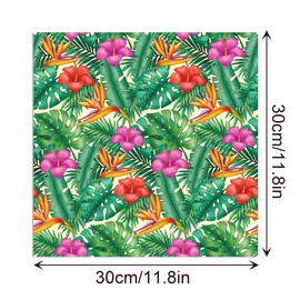 JOINFANXIN Hawaiian Palm Leaf Scrapbook Paper Pad, 24Pcs Summer Leaf Pattern, Double-Sided Decopodge Paper, Cardstock Paper for Scrapbooking DIY Decorative Background Cardmaking Supplies Craft Paper