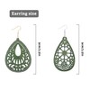 Yiqeenho Wood Earrings for Women 2 Pairs Natural Wooden Waterdrop