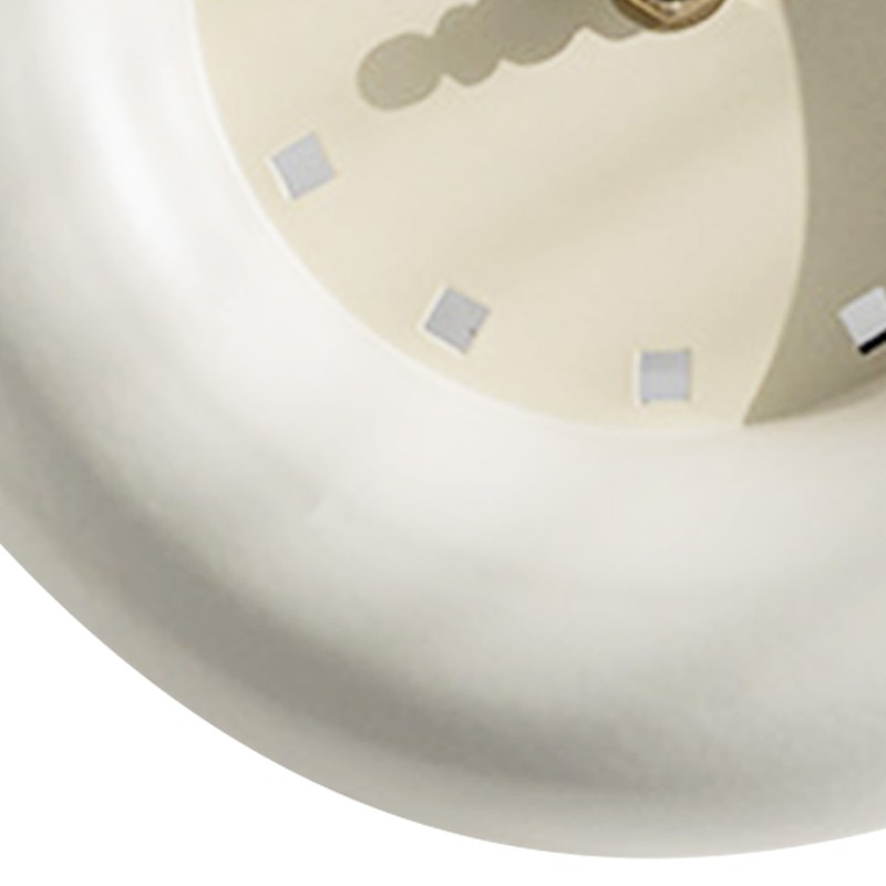 Desk Clock Iron Round Modern Decorative Silent Battery Operated Table