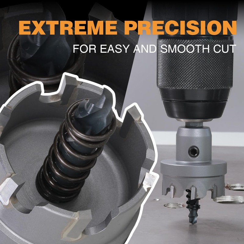 Jerax tools Tungsten Carbide Tipped Hole Cutter, 1-3/4 inch TCT