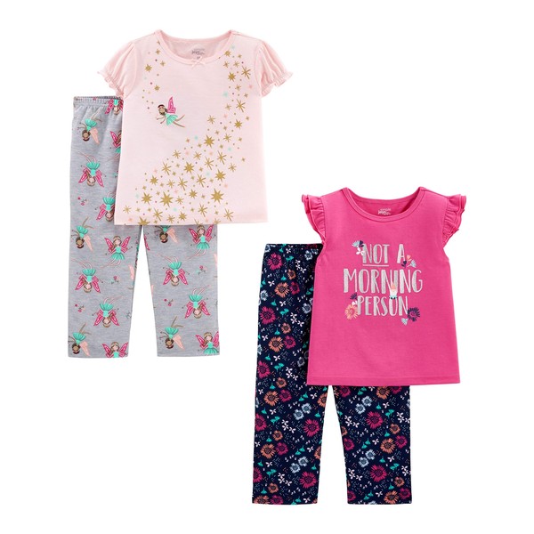 Simple Joys by Carter's Toddler Girls' 4-Piece Fleece Pajama Set