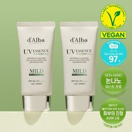 Dalba 워터풀 마일드 선크림 50ml + 50ml / 민감성 타입 추천 무기자차 논나노 선크림 / 은은한 톤보정 Waterful Mild Sun Cream 50ml + 50ml / Non-nano Mineral Sunscreen for Sensitive Skin / Subtle Tone-Up