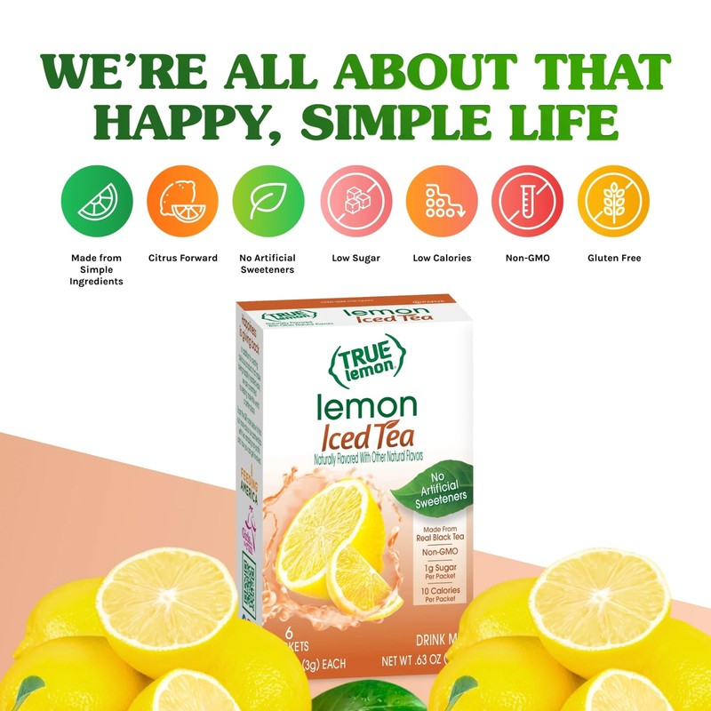 LEMON ICED TEA MIX by TRUE LEMON | Instant Powdered