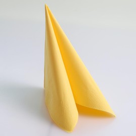 FRANZ MENSCH Hygostar Napkins Classic 33 x 33 cm | 2-Ply, FSC®-Certified, Yellow, L: 33 cm, W: 33 cm, Cellulose Napkins, Pack of 1500