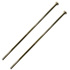 Westbrass D124-2-01 3/8" x 20" Brass Flat Head Toilet Riser Supply Line, Polished Brass (2-Pack)