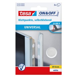 tesa tesa On & Off Klettpunkte, wei?, ?16 mm, 8 Stck