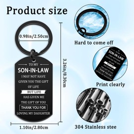 Celunux Fathers Day Son In Law Gifts From Mother-In-Law Cool Gifts For Son In Law Christmas Cool Keychain Wedding Birthday Gift Valentine's Day Engagement Gift Ideas