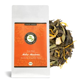 "Mellow Mandarin" Green Tea Loose Organic with Mandarin Grapefruit Flavour, 100 g Flavoured Tea Mix (approx. 40 Cups) alveus