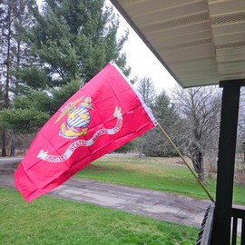 Hypoth Double Sided US Marine Corps Flag 2x3 FT Outdoor- 3Ply Heavy Duty USMC Flags Double Stitched Canvas Header with 2 Brass Grommets Easy to Rising