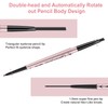 TurritopsisD Eyebrow Pencils 2-Pack, Professional Brow Pencil Dual Tips Retractable