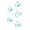 100Pcs Cute Paper Clips Blue Dolphin Style Exquisite Color Strong